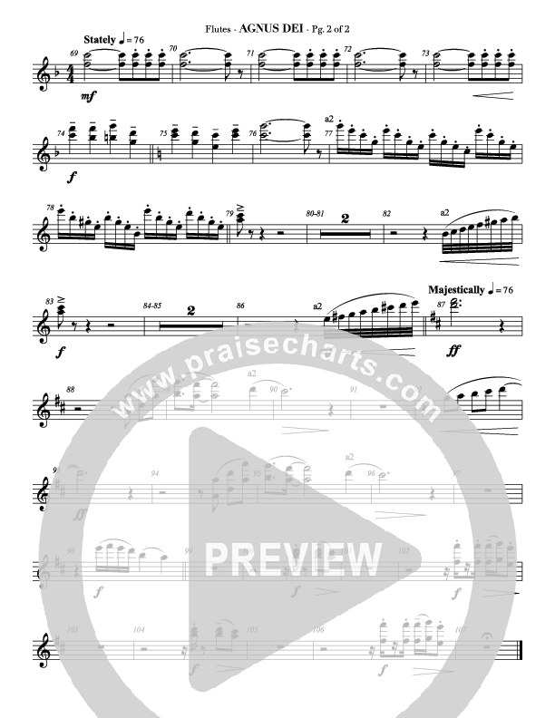 Agnus Dei (with A Mighty Fortress and All Hall The Power Of Jesus Name) Flute 1/2 (Veritas)