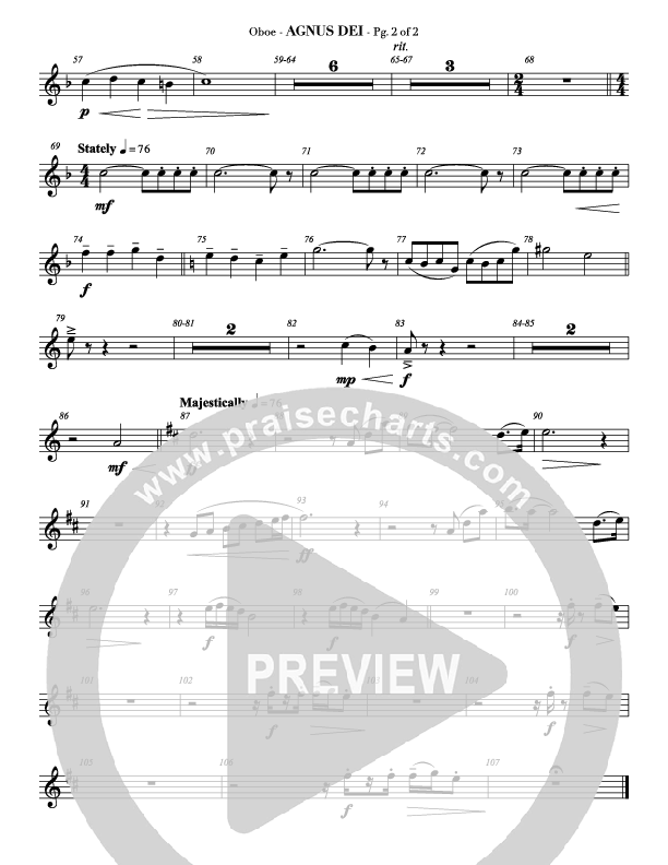 Agnus Dei (with A Mighty Fortress and All Hall The Power Of Jesus Name) Oboe (Veritas)