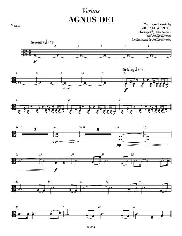 Agnus Dei (with A Mighty Fortress and All Hall The Power Of Jesus Name) Viola (Veritas)