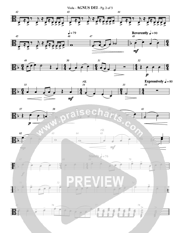 Agnus Dei (with A Mighty Fortress and All Hall The Power Of Jesus Name) Viola (Veritas)