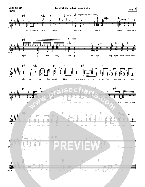 Land Of My Father Lead (SAT) (Matt Maher)