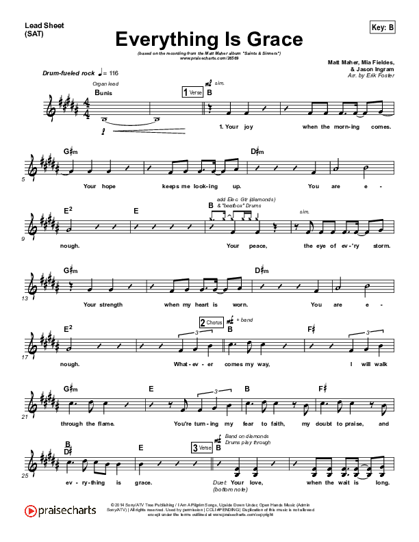 Everything Is Grace Lead (SAT) (Matt Maher)