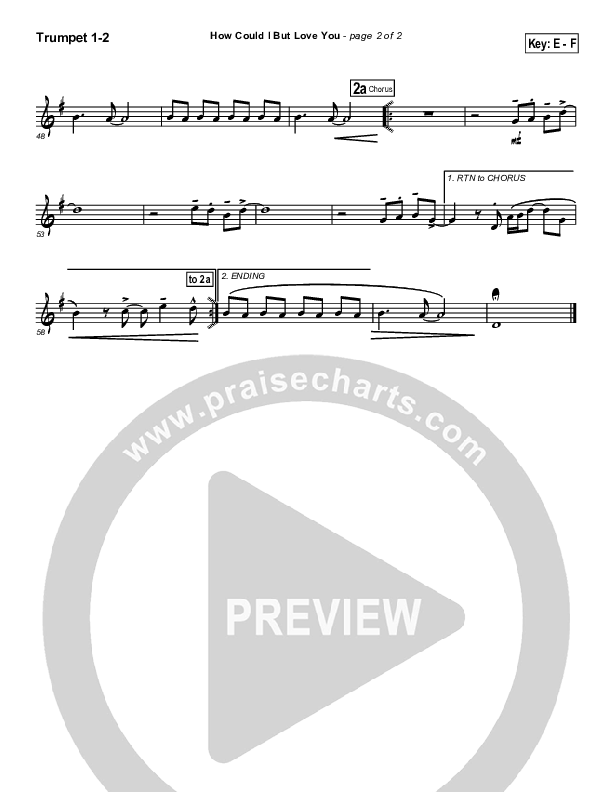 How Could I But Love You Trumpet 1,2 (Tommy Walker)