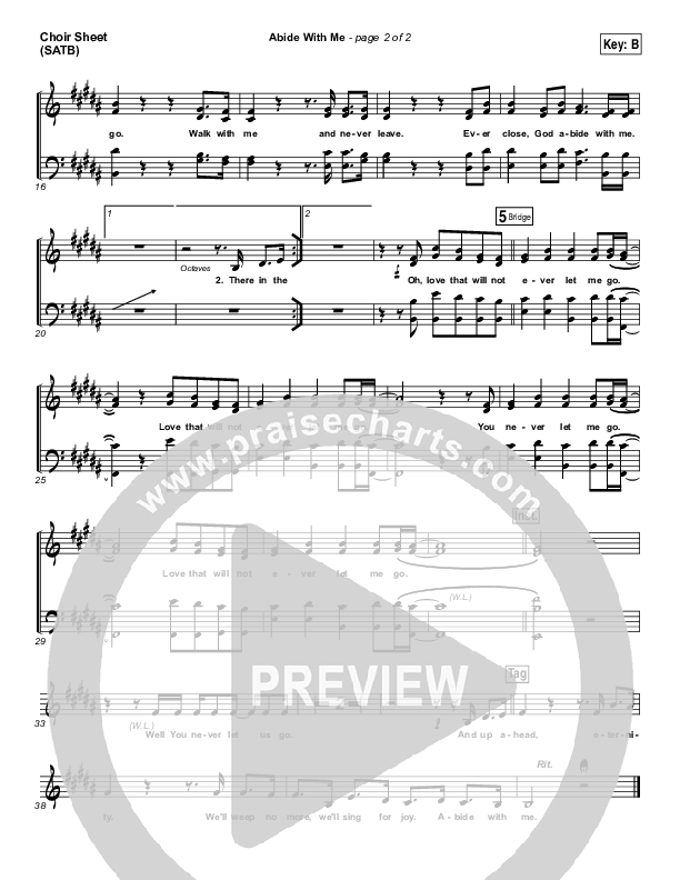 Abide With Me Choir Sheet (SATB) (Matt Maher)