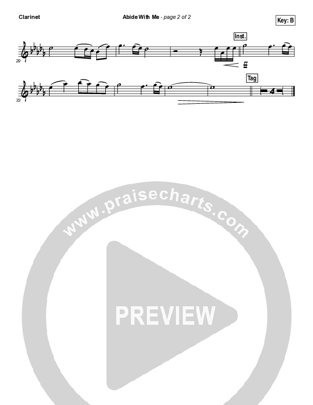 Abide With Me Clarinet (Matt Maher)