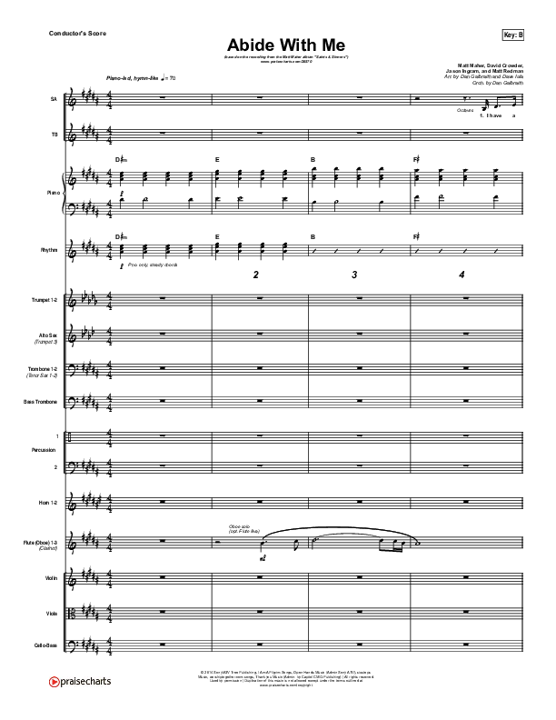 Abide With Me Conductor's Score (Matt Maher)