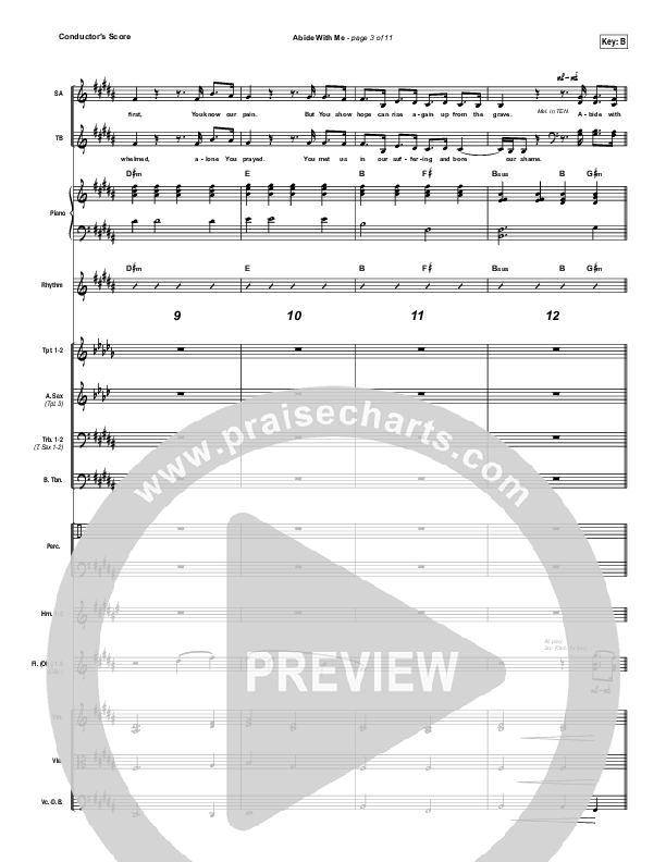 Abide With Me Conductor's Score (Matt Maher)