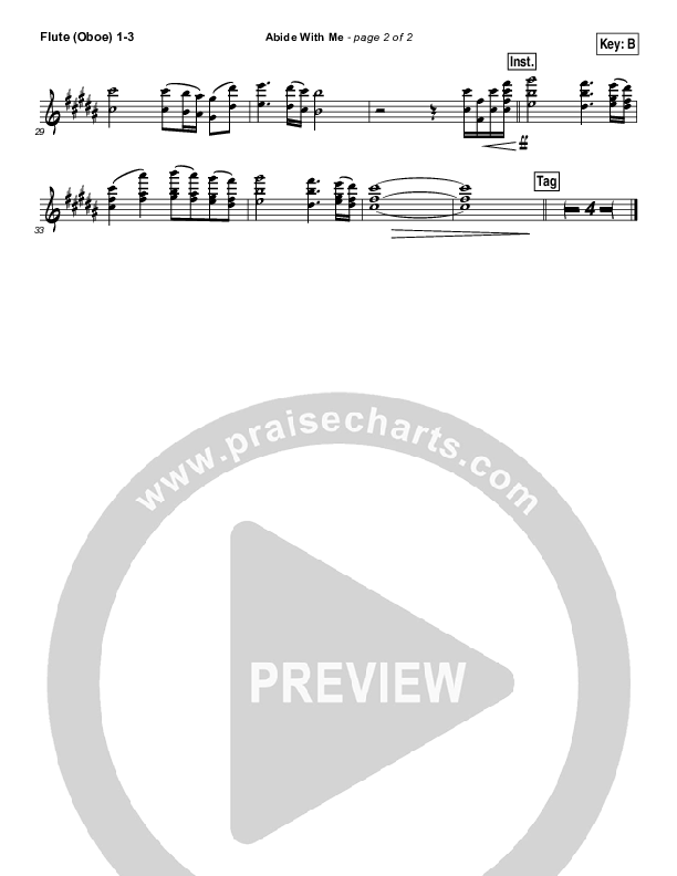 Abide With Me Flute/Oboe 1/2/3 (Matt Maher)