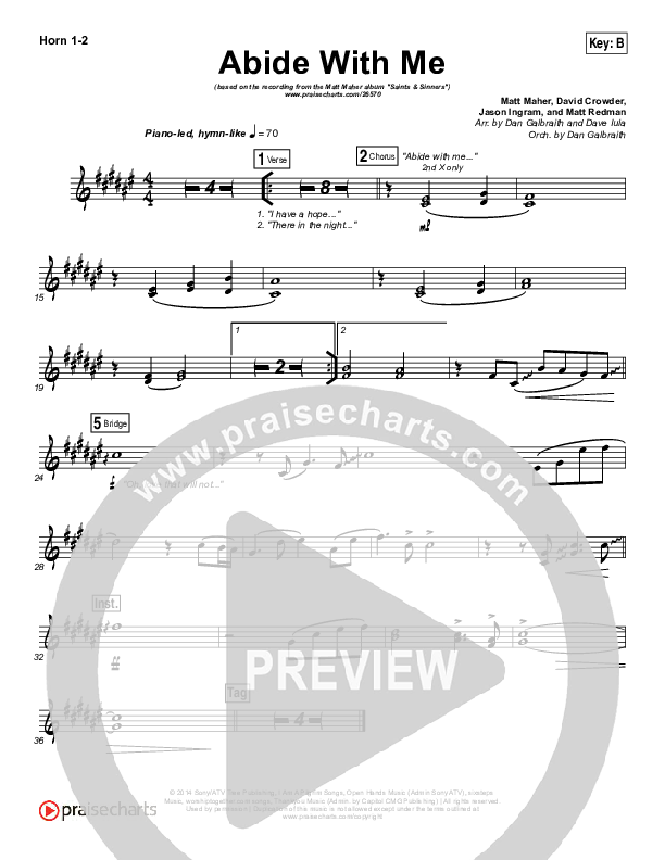 Abide With Me Brass Pack (Matt Maher)