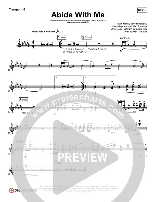 Abide With Me Brass Pack (Matt Maher)