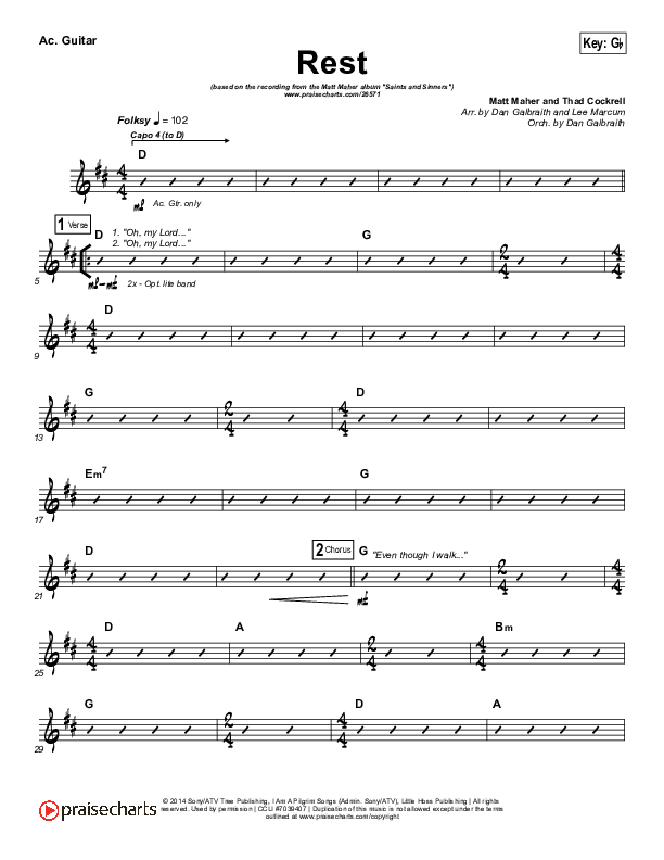 Rest Acoustic Guitar (Matt Maher)