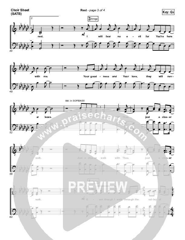 Rest Choir Sheet (SATB) (Matt Maher)