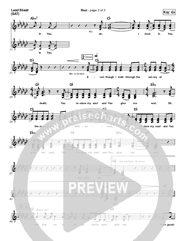 Rest Lead Sheet (SAT) (Matt Maher)