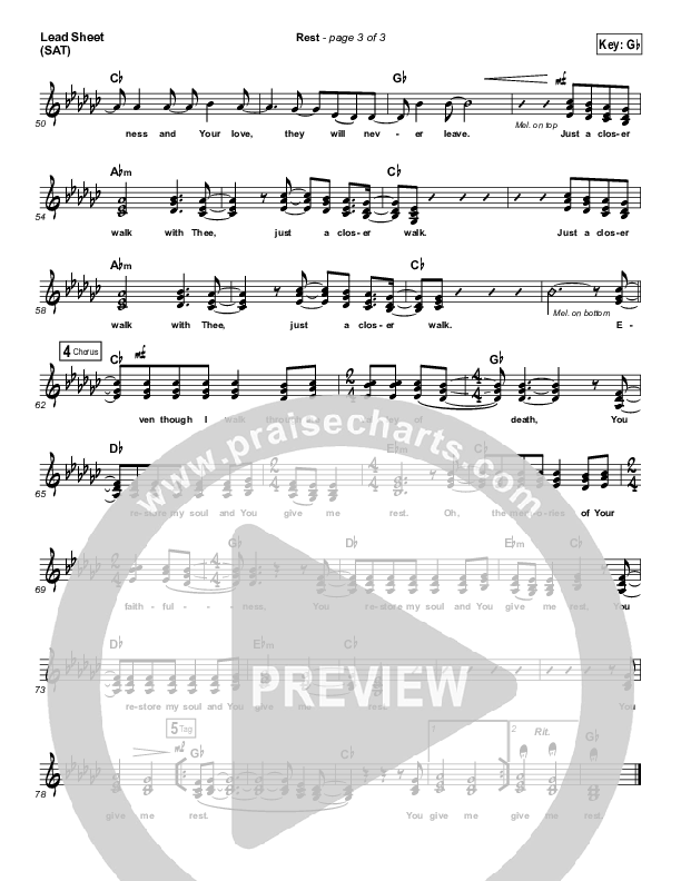 Rest Lead Sheet (SAT) (Matt Maher)