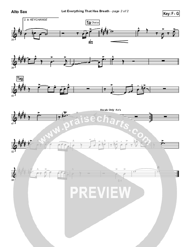 Let Everything That Has Breath Alto Sax (Ron Kenoly)