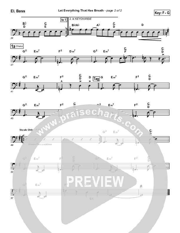 Let Everything That Has Breath Bass Guitar (Ron Kenoly)