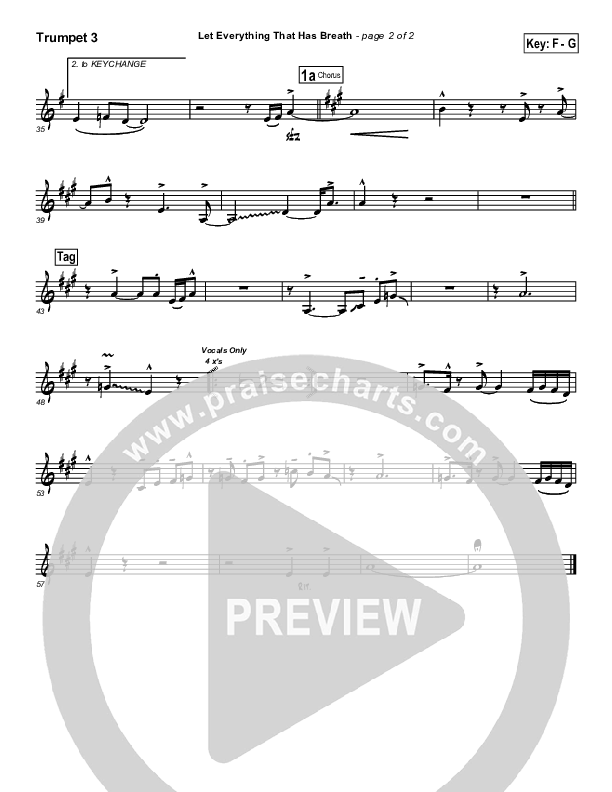 Let Everything That Has Breath Trumpet 3 (Ron Kenoly)