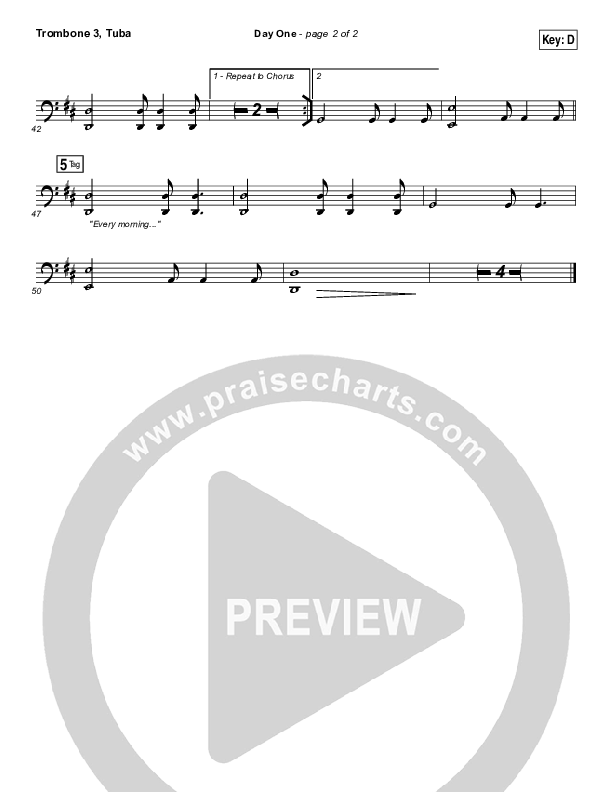 Day One Trombone 3/Tuba (Matthew West)