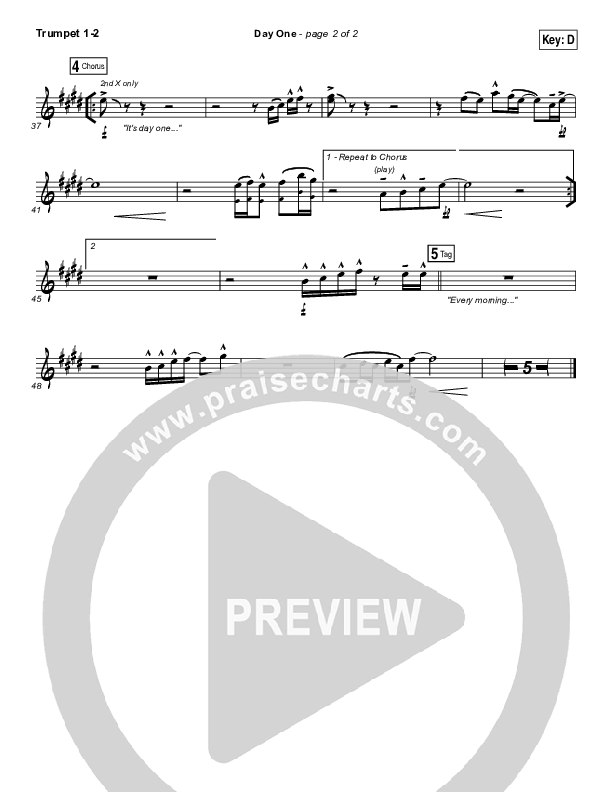 Day One Trumpet 1,2 (Matthew West)