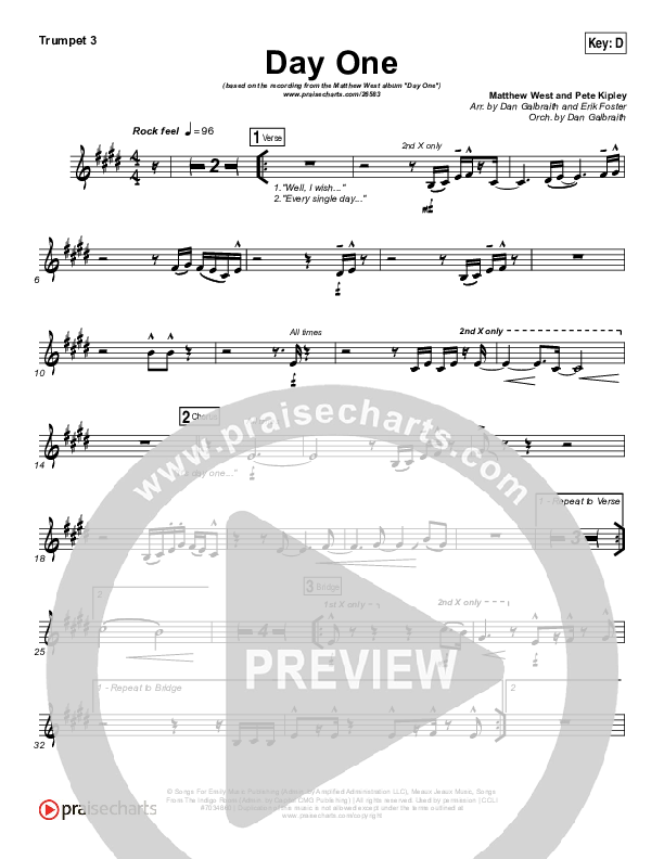 Day One Trumpet 3 (Matthew West)