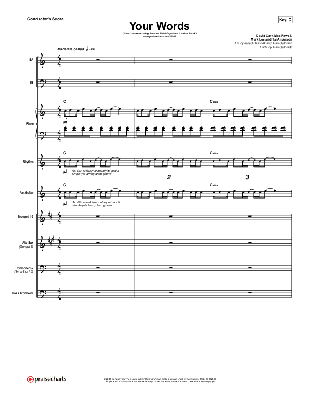 Your Words Conductor's Score (Third Day)