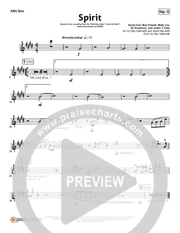 Spirit Alto Sax (Third Day)