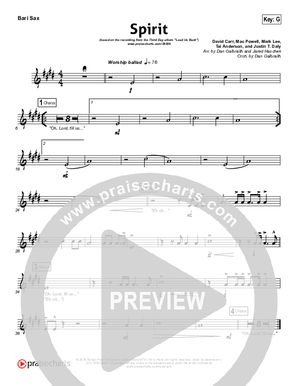 Spirit Bari Sax (Third Day)