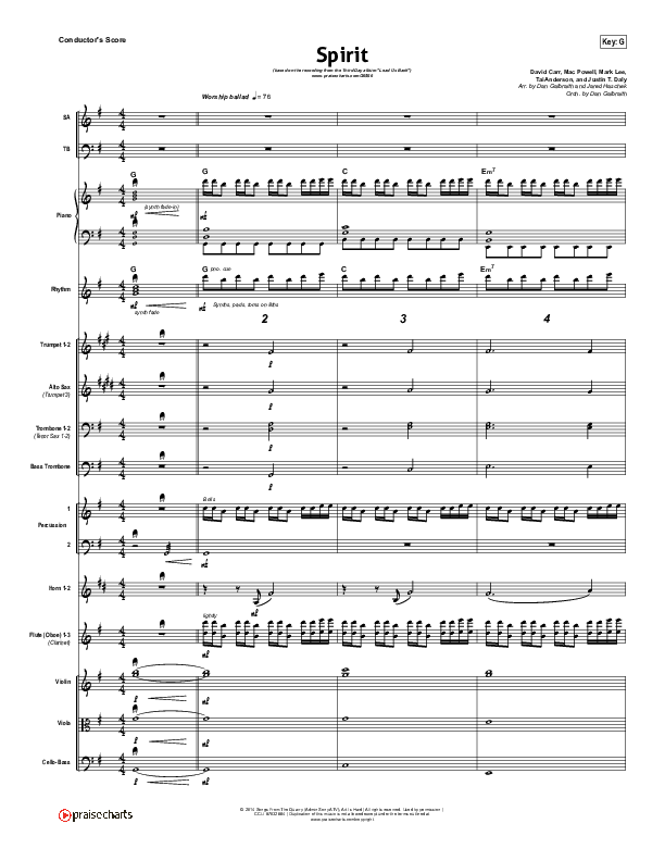 Spirit Conductor's Score (Third Day)