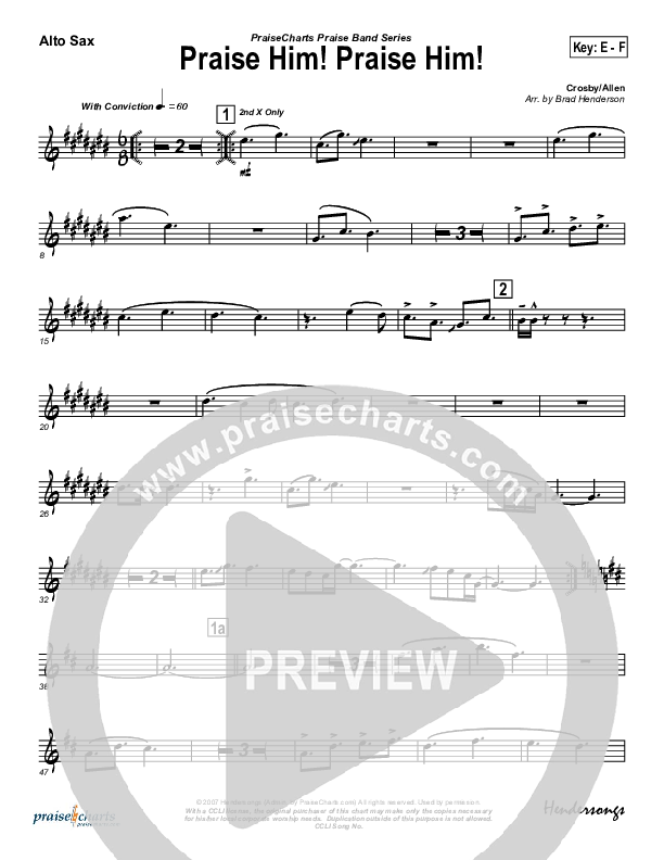 Praise Him Praise Him Alto Sax (Brad Henderson)