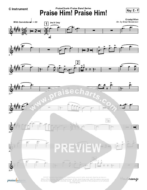 Praise Him Praise Him C Instruments (Brad Henderson)