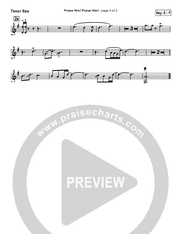 Praise Him Praise Him Tenor Sax 2 (Brad Henderson)