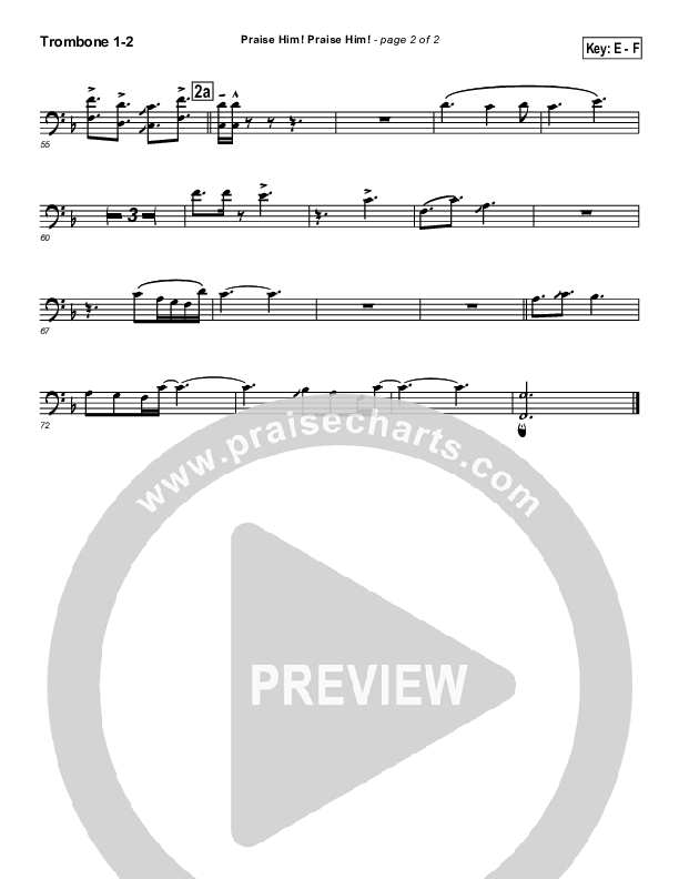 Praise Him Praise Him Trombone 1/2 (Brad Henderson)
