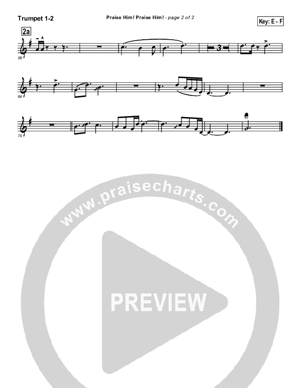 Praise Him Praise Him Trumpet 1,2 (Brad Henderson)