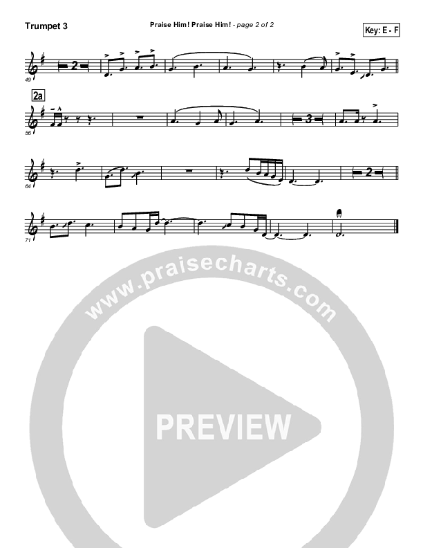 Praise Him Praise Him Trumpet 3 (Brad Henderson)
