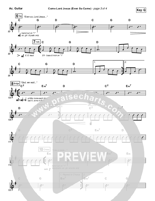 Even So Come Acoustic Guitar (Passion / Chris Tomlin)