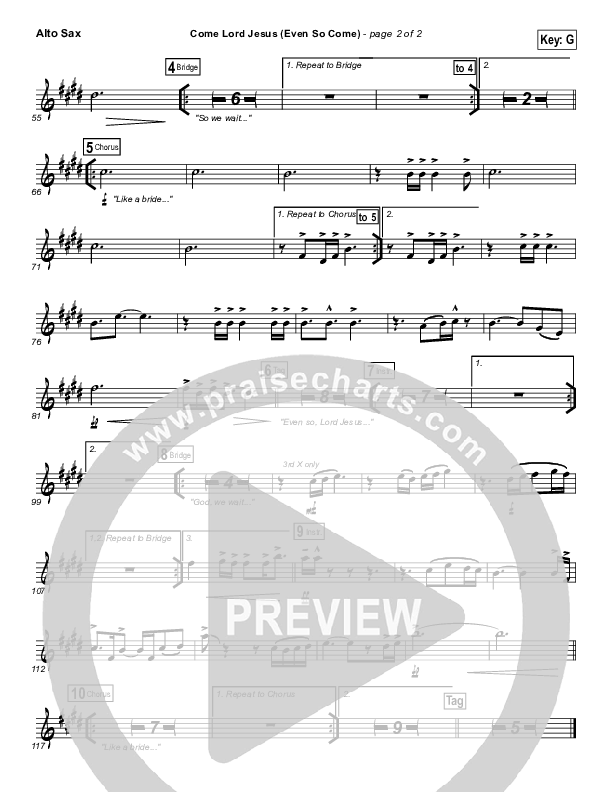 Even So Come Alto Sax (Passion / Chris Tomlin)