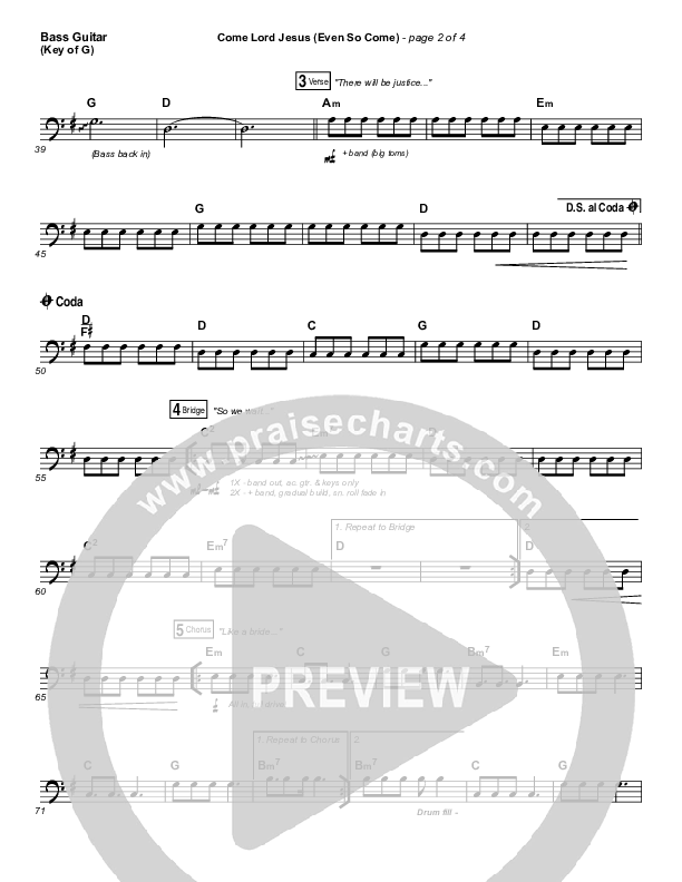 Even So Come Bass Guitar (Passion / Chris Tomlin)