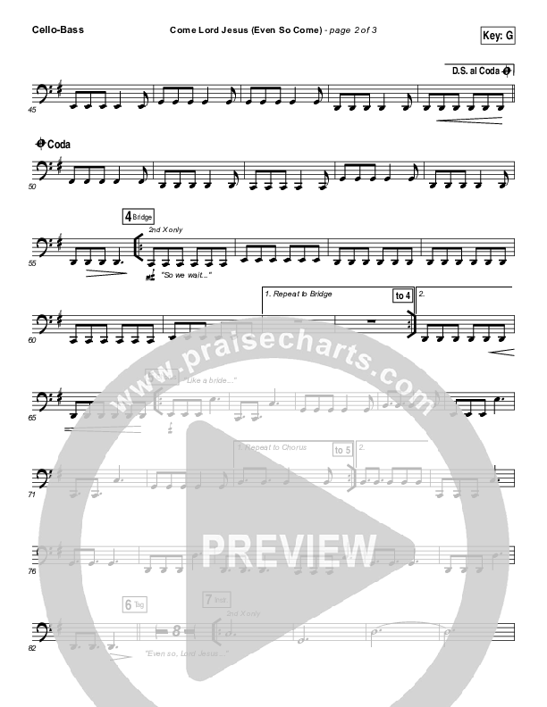 Even So Come Cello/Bass (Passion / Chris Tomlin)