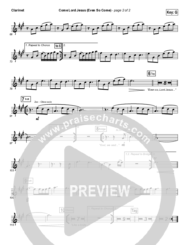 Even So Come Clarinet (Passion / Chris Tomlin)