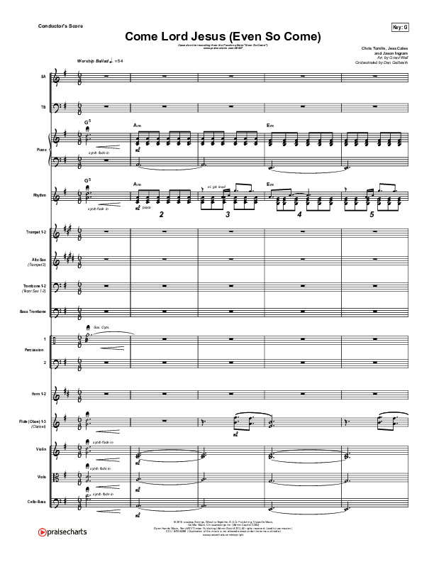 Even So Come Orchestration (Passion / Chris Tomlin)