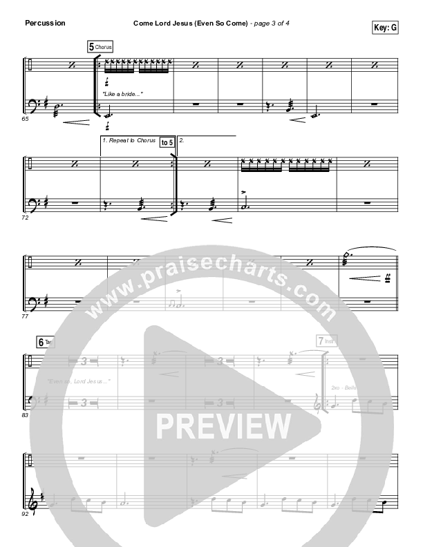 Even So Come Percussion (Passion / Chris Tomlin)