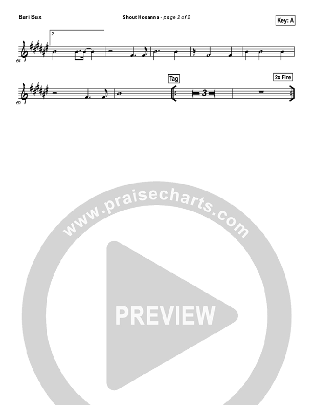 Shout Hosanna Bari Sax (Passion / Kristian Stanfill)
