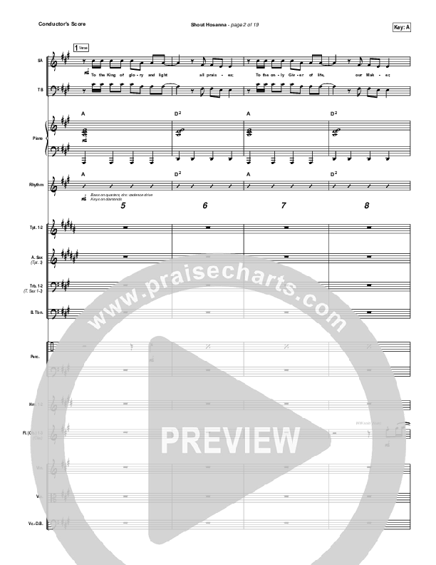 Shout Hosanna Orchestration (Passion / Kristian Stanfill)