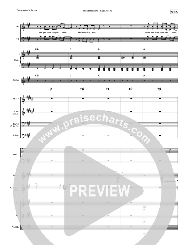 Shout Hosanna Conductor's Score (Passion / Kristian Stanfill)