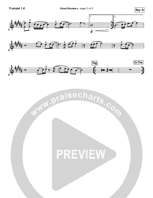 Shout Hosanna Trumpet 1,2 (Passion / Kristian Stanfill)