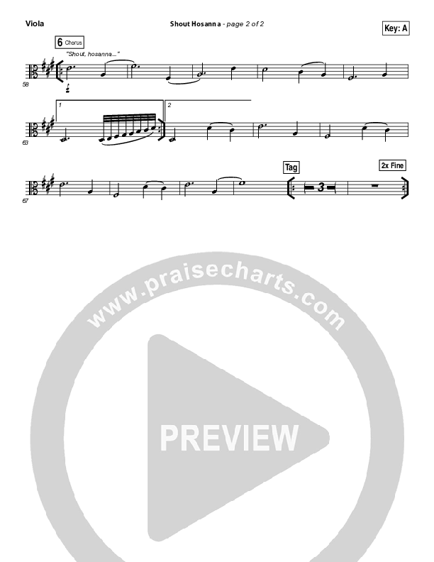 Shout Hosanna Viola (Passion / Kristian Stanfill)