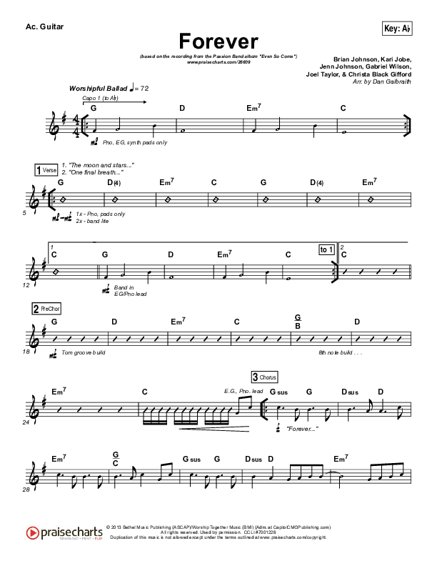 Forever Acoustic Guitar (Passion / Melodie Malone)