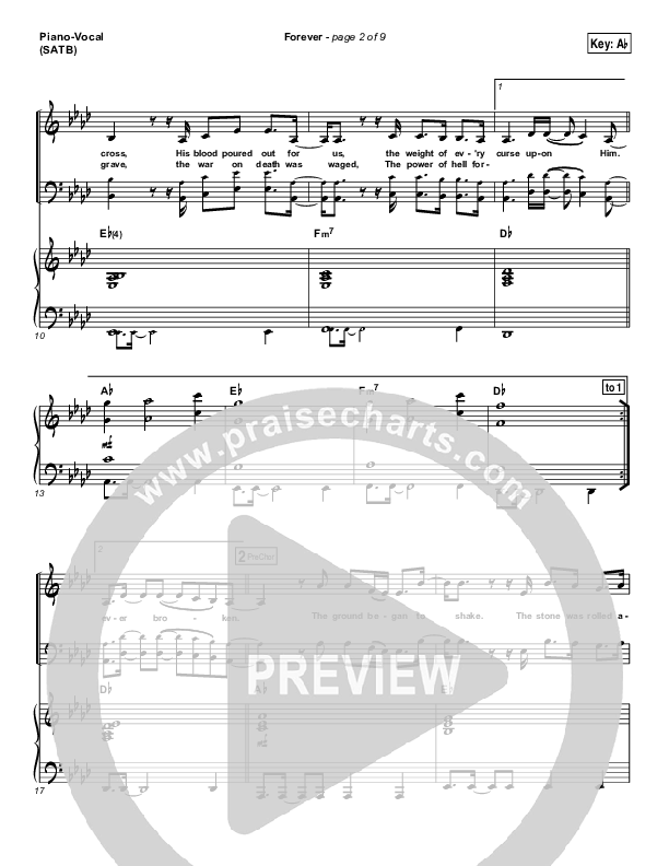 Forever Piano/Vocal (SATB) (Passion / Melodie Malone)