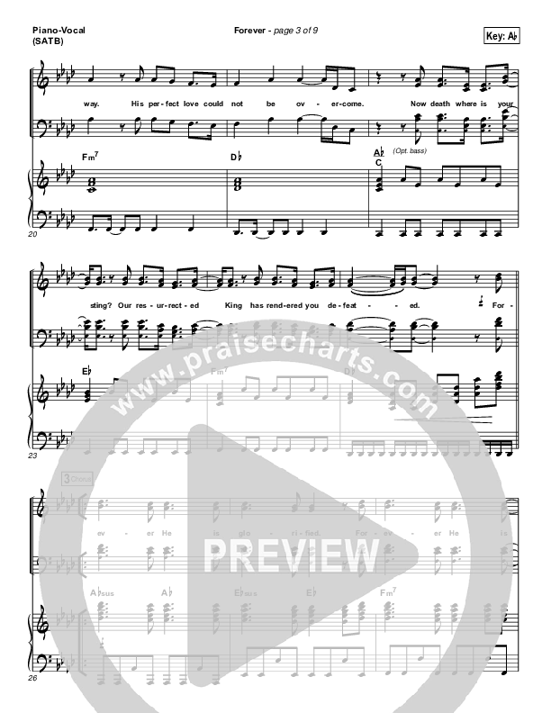 Forever Piano/Vocal (SATB) (Passion / Melodie Malone)