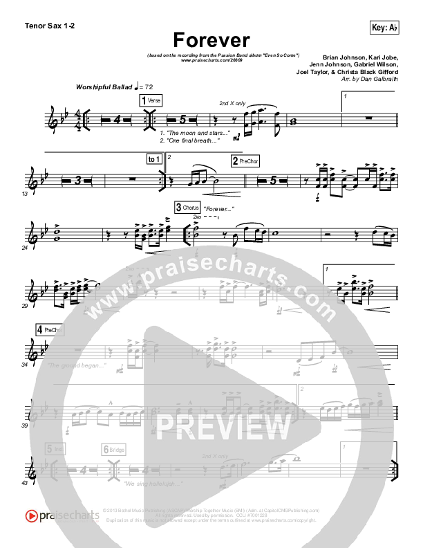 Forever Tenor Sax 1/2 (Passion / Melodie Malone)